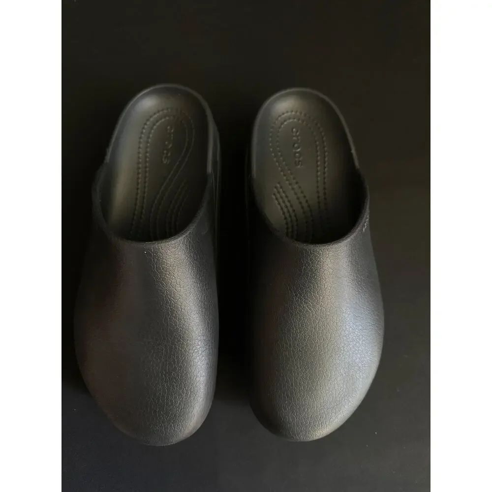 Crocs Dylan Platform Clog Slip On Black Mules Shoes Size 10 - Picture 11 of 16